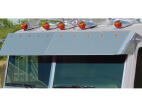 14 inch Blind Mount Visor with 10 Amber/Amber Bulls-Eye LEDs