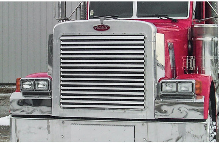 Grille Insert with 16 Louver-Style Bars for Peterbilt 379 Extended Hood