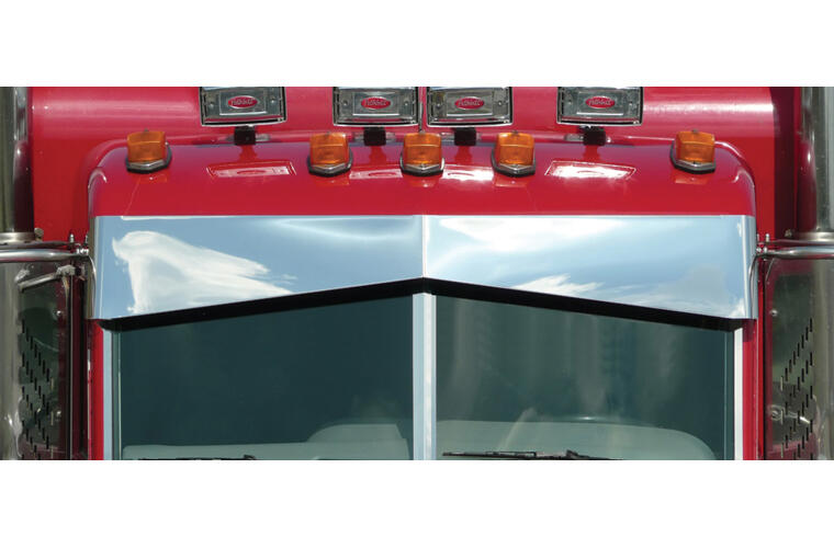 10.5 inch Blind Mount Darwin Un-Tie Visor for Peterbilt Ultracab and Flat Top