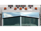 10.5 inch Blind Mount Darwin Un-Tie Visor for Peterbilt Ultracab and Flat Top
