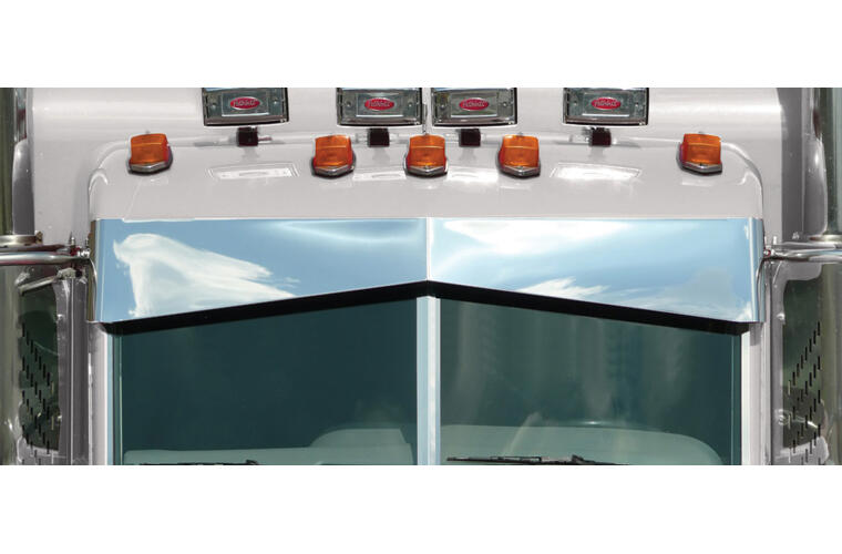 10.5 inch Blind Mount Darwin Un-Tie Visor for Peterbilt Ultracab and Flat Top