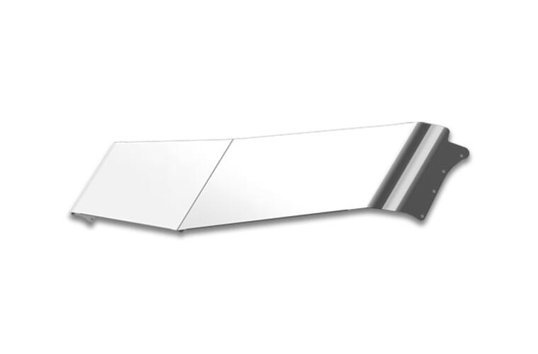 Challenger 11 inch-13 inch V-Drop Post Mount Visor for Peterbilt