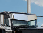 Challenger 11 inch-13 inch V-Drop Post Mount Visor for Peterbilt