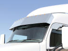15.5 inch Drop Visor with (10) Amber/Amber Mini LEDs for Peterbilt