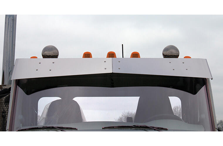 Un-Tie 11 inch - 9 inch Replacement Drop Visor for Peterbilt Flat Top