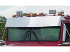 12 inch Drop Visor  for flat windshield trucks with 6 brackets  (1985-1998)