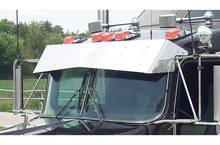 Monster Drop Bow-Tie for curved windshield trucks with 3 factory brackets