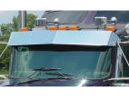 10 inch Drop Visor for curved windshield trucks with 3 factory brackets
