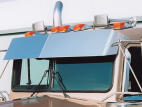 Blind Mount 12 inch Drop Visor for flat windshield trucks (1999-2005)
