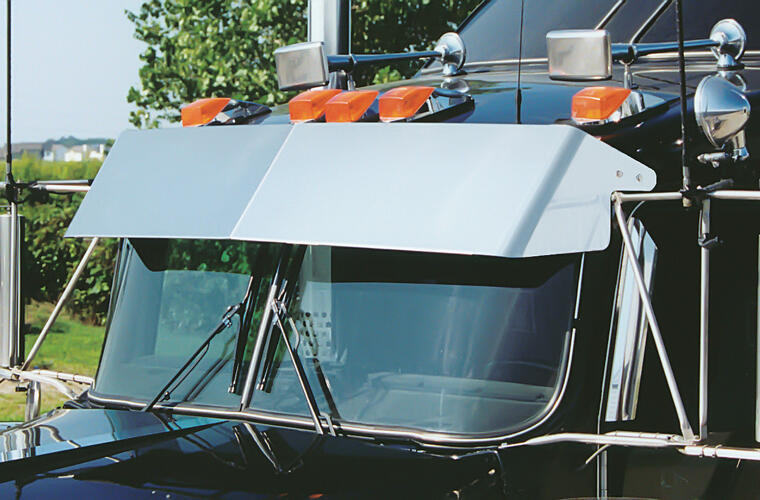 Blind Mount 13 inch Drop Visor for curved windshield trucks