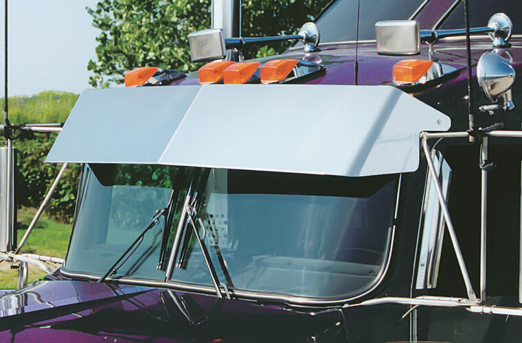 Blind Mount 13 inch Drop Visor for curved windshield trucks