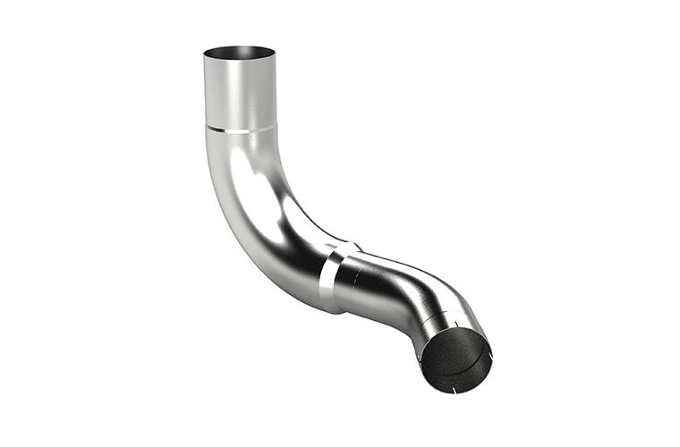 8 inch To 5 inch Left Over Frame Kenworth Chrome Elbow