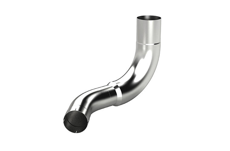 8 inch To 5 inch Right Over Frame Kenworth Chrome Elbow