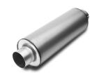 33 inch long, 9 inch diameter muffler with 5 inch in/out diameters
