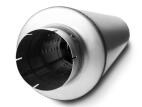 57 inch long, 9 inch diameter muffler with 5 inch in/out diameters