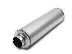 57 inch long, 9 inch diameter muffler with 5 inch in/out diameters