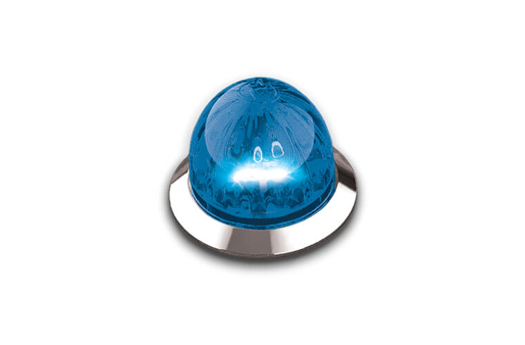 Mini Watermelon Hero LED Light - Blue Light / Clear Lens, 8 Pack