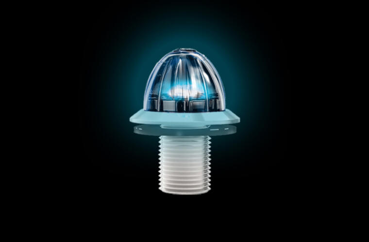 Mini Watermelon Hero LED Light - Blue Light / Clear Lens, 8 Pack