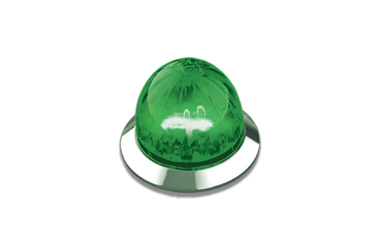 Mini Watermelon Hero LED Light - Green Light / Clear Lens, 8 Pack