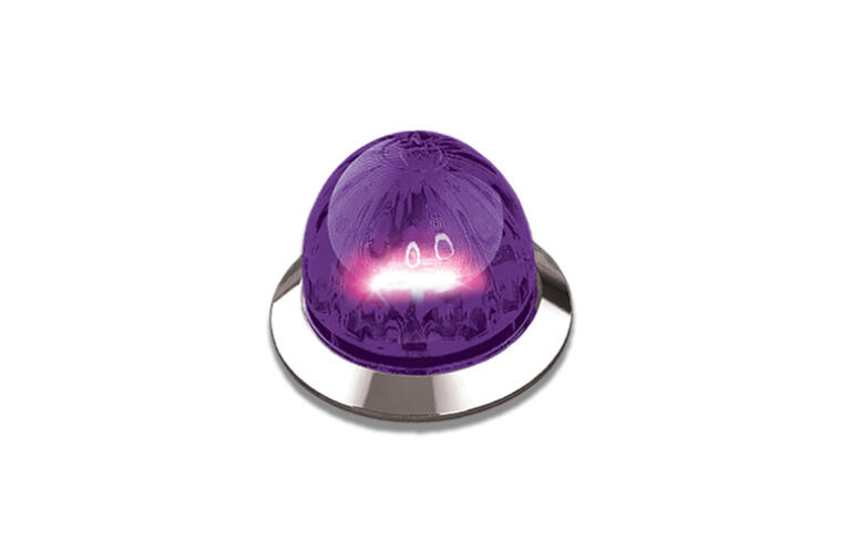 Mini Watermelon Hero LED Light - Purple Light / Clear Lens, 8 Pack
