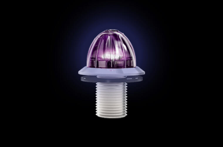 Mini Watermelon Hero LED Light - Purple Light / Clear Lens, 8 Pack