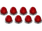 Mini Watermelon Hero LED Light - Red Light / Red Lens, 8 Pack