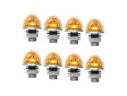 Jewel Style Mini Watermelon Hero LED Light - Amber Light / Amber Lens, 8 Pack