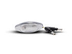 Mini - Red LED Light / Clear Lens with (2) 180 Bullet Plugs and Chrome Bezel