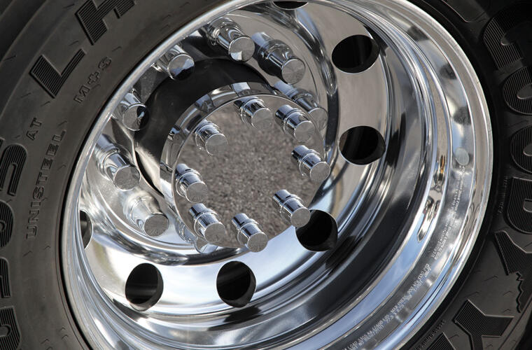 2" Deep Regular Mount Polished Stainless Steel Drive Axle Hubcover