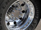 Flame Style Polished Stainless Steel Drive Axle Hubcover