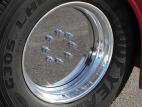 24.5" Disk Style Polished Stainless Steel Drive Axle Hubcover
