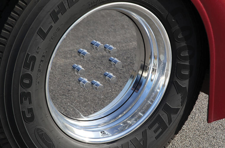 24.5" Disk Style Polished Stainless Steel Drive Axle Hubcover