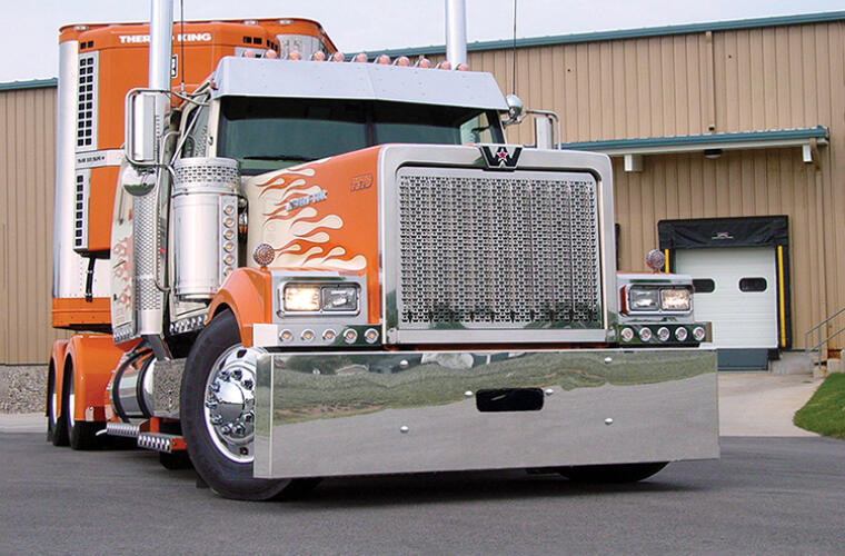 18 inch Classic Style Standard Mount Bumper with Tow Hole and Box Ends