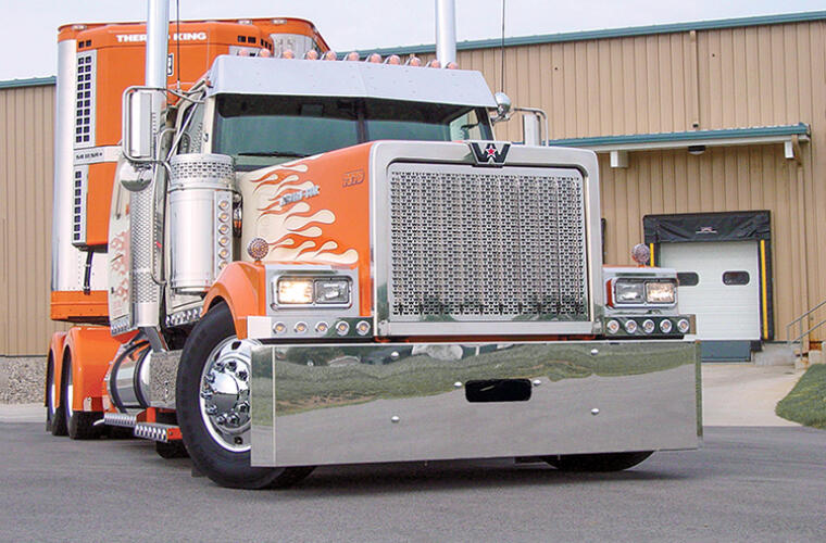 20 inch Classic Style Standard Mount Bumper with Tow Hole and Mitered Ends