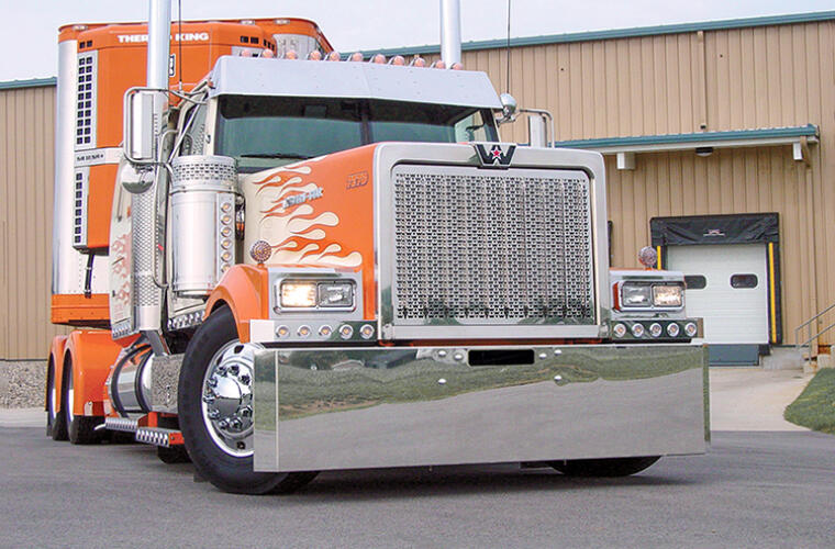 16 inch Classic Style Standard Mount Bumper with Tow Hole and Mitered Ends